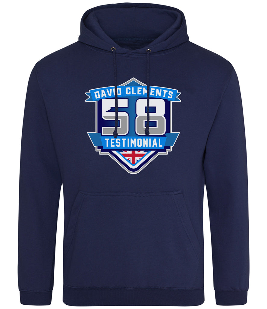 58 Clements Navy Hoody Large Logo