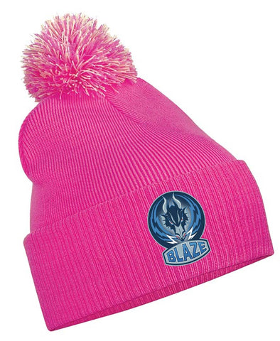 Blaze Pink Bobble Hat